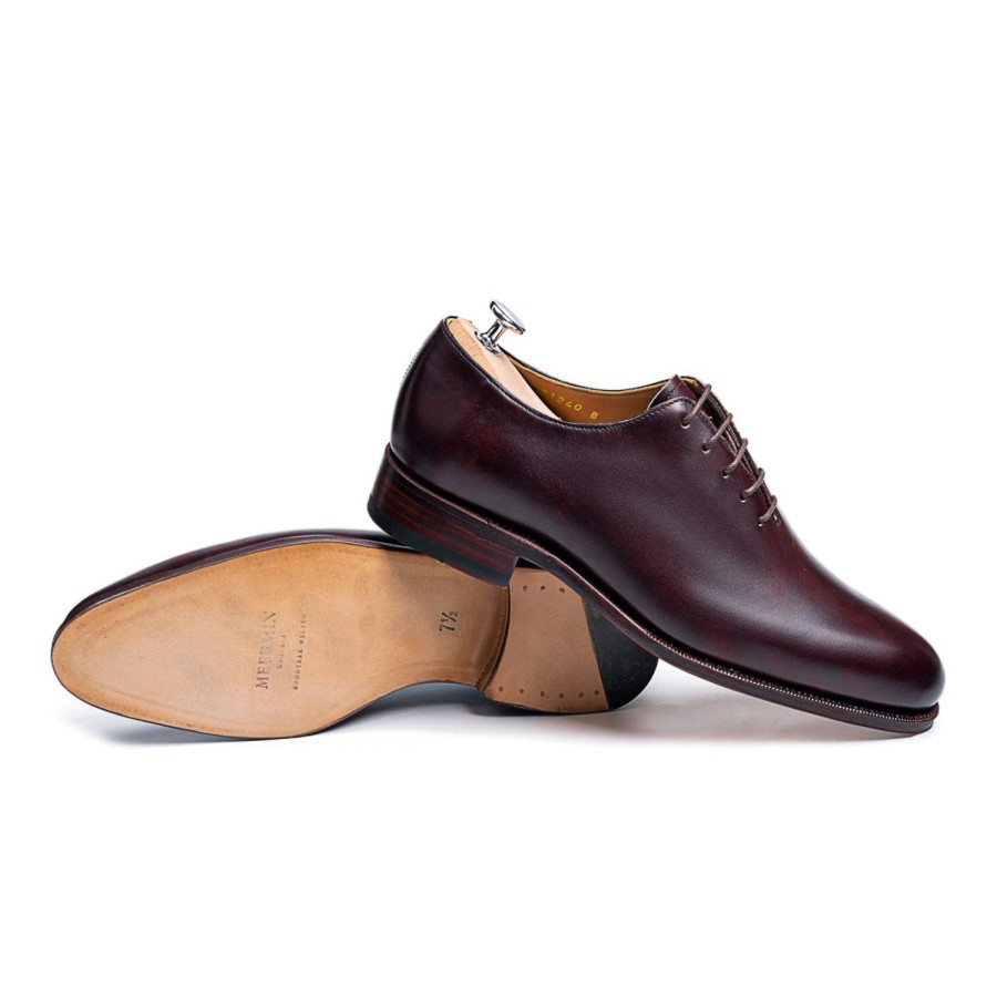 Meermin 101240 - Plum Museum Calf - E | Men Oxfords