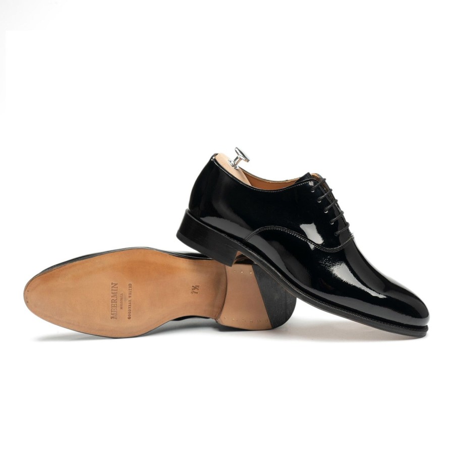 Meermin 114450 - Black Patent - E | Men Oxfords