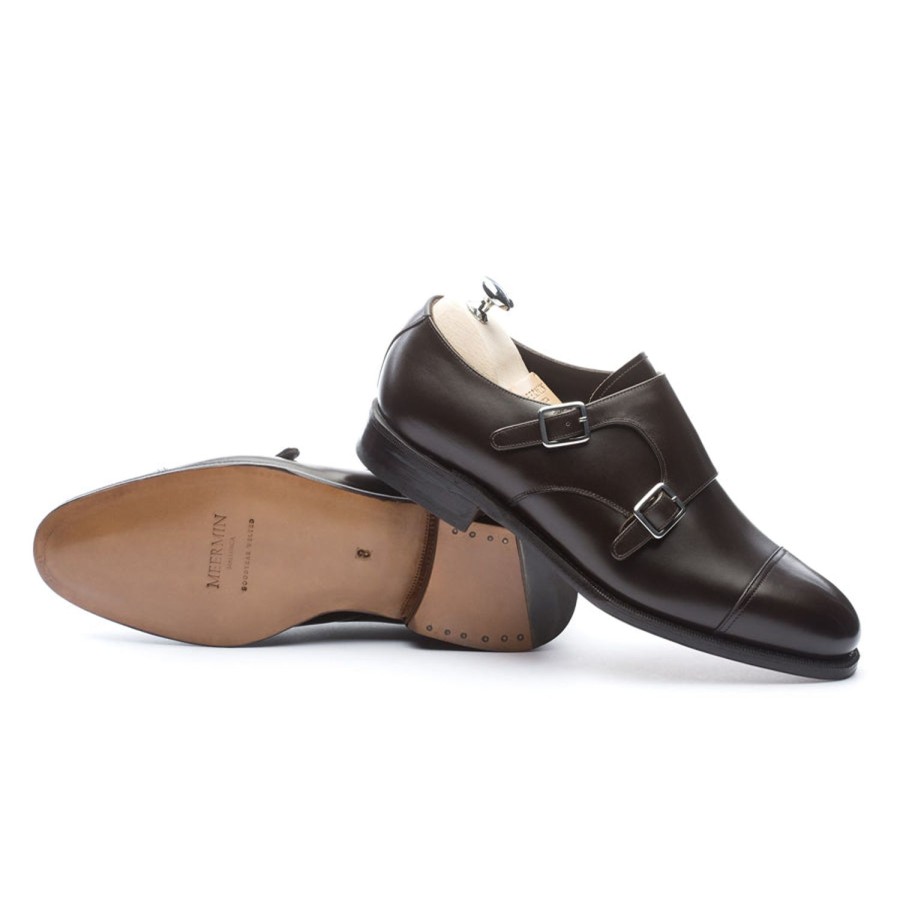 Meermin 101341 - Dark Brown Calf - E | Men Buckles