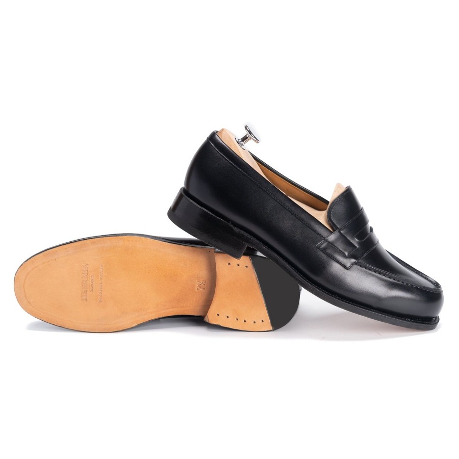 Meermin 101483 - Black Calf - E | Men Loafers