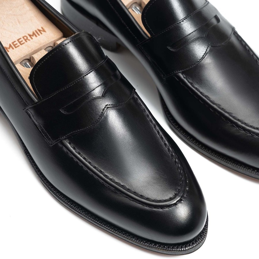 Meermin 101484 - Black Calf - E | Men Loafers