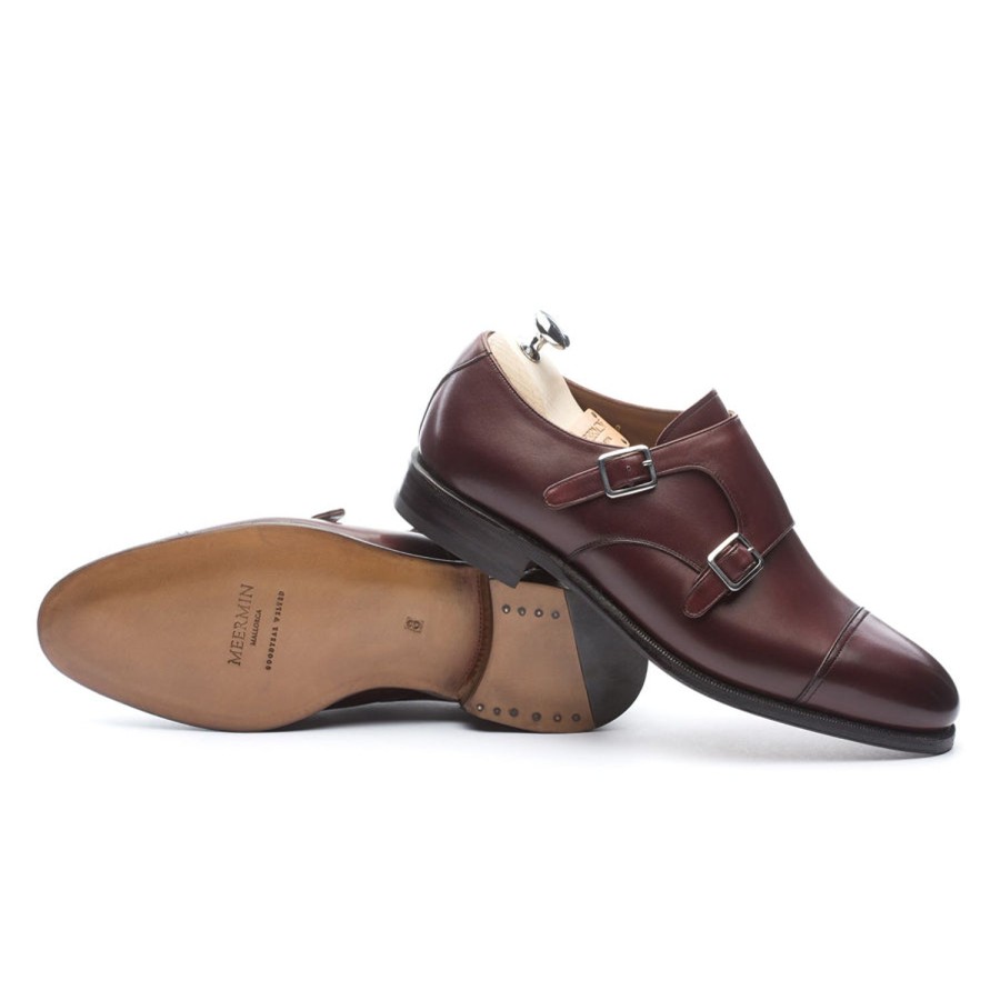 Meermin 101341 - Burgundy Calf - E | Men Buckles