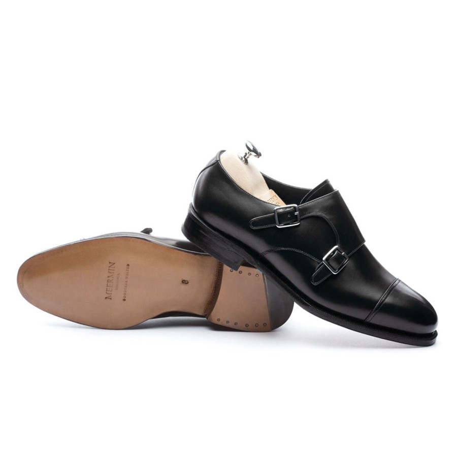 Meermin 101341 - Black Calf - E | Men Buckles