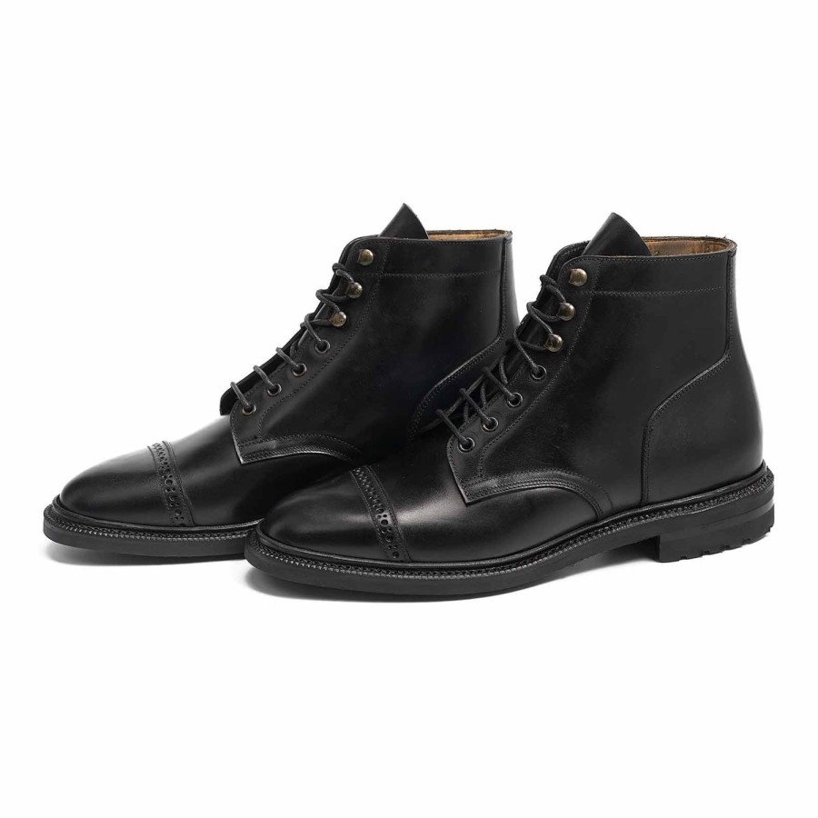 Meermin 514867 - Black Heritage Shell Cordovan - E | Men Shell Cordovan