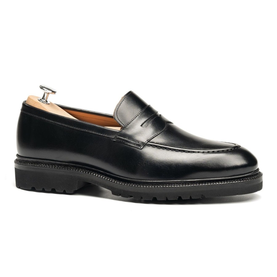 Meermin 116384 - Black Calf - E (Ultraflex System) | Men Loafers